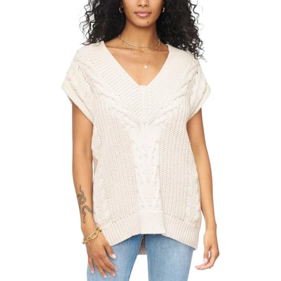 Pistola Kiran Oversized Cable Knit Sweater Vest Sz S - Picture 1 of 11